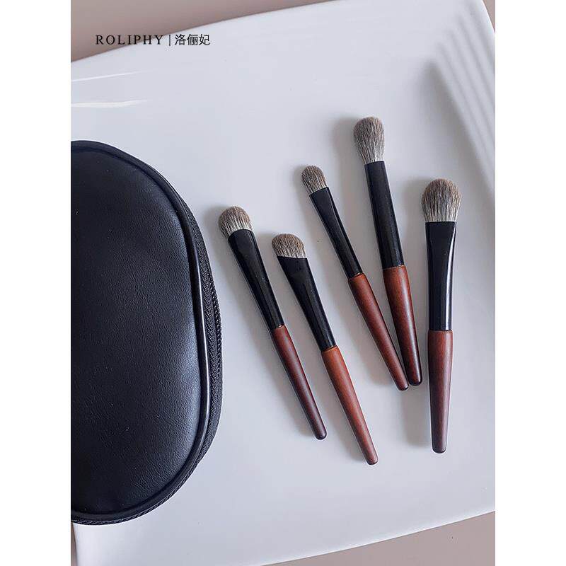 【简奢】雪狐发迷你妆刷套装眼5便携包眼影细节刷沧州