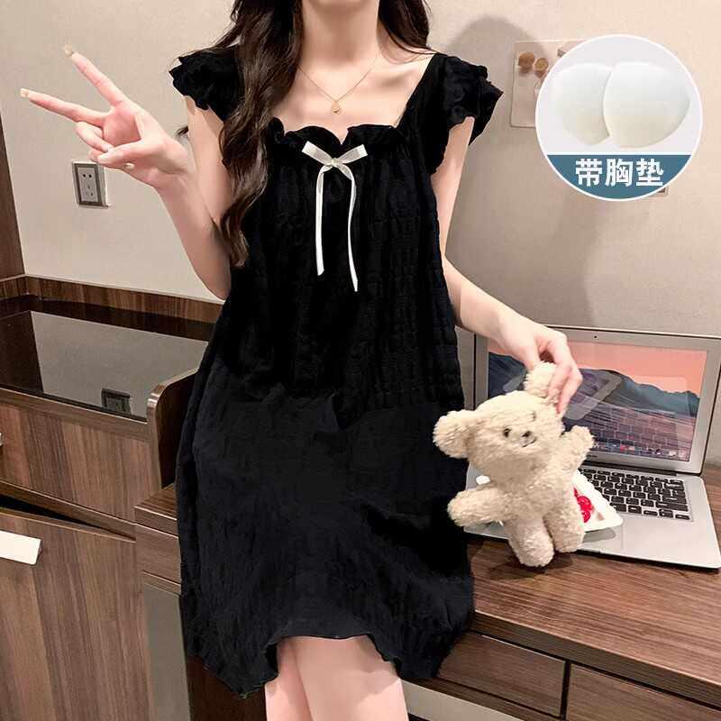 GP RAY吊带睡裙夏季女2025新款云朵棉带胸垫夏天休闲公主背心睡衣