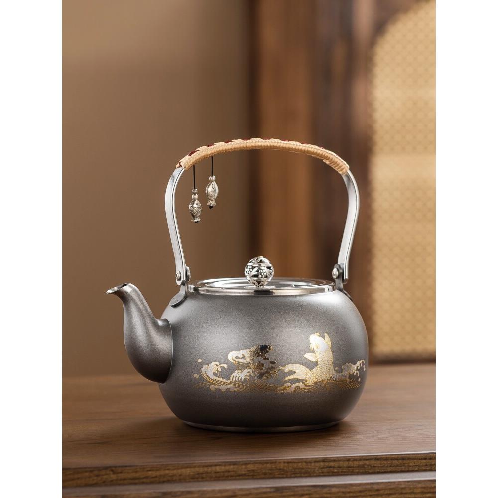 中国风304不锈钢单锅电磁炉专用制茶茶具电陶瓷炉自动供水水壶套