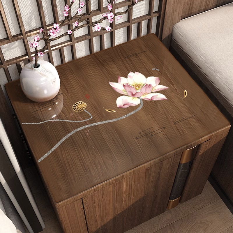 中式床头柜垫子实木方形茶几桌布防水防油客厅边几盖布透明软玻璃,居家布艺,桌布,淘宝优惠券,粉丝福利购,淘宝优惠卷