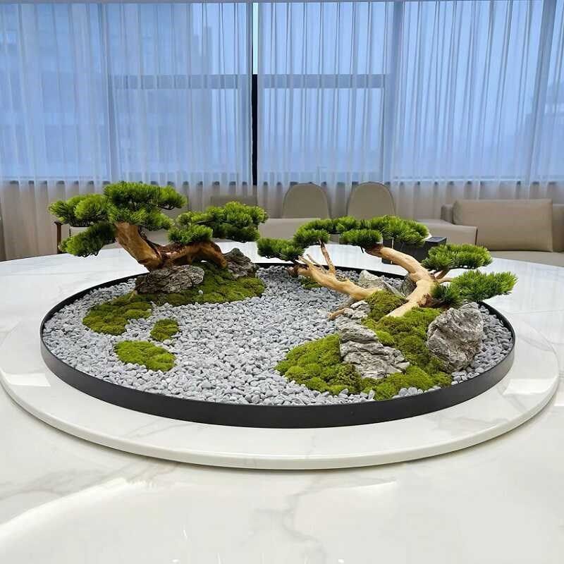 酒店大圆桌中间桌花景观摆件高端永生苔藓造景酒店餐桌摆件,家居饰品,餐桌花艺,淘宝优惠券,粉丝福利购,淘宝优惠卷