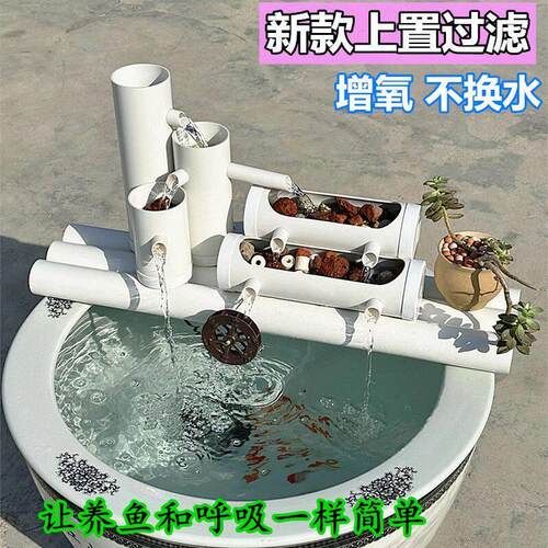无电自动水循环鱼缸桌面小型2026新款水泵免换水生态懒人家用客厅