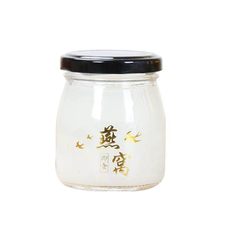 A524即食燕窝瓶子玻璃密封罐果酱杯蜂蜜瓶带盖泡沫盒包装瓶小号分