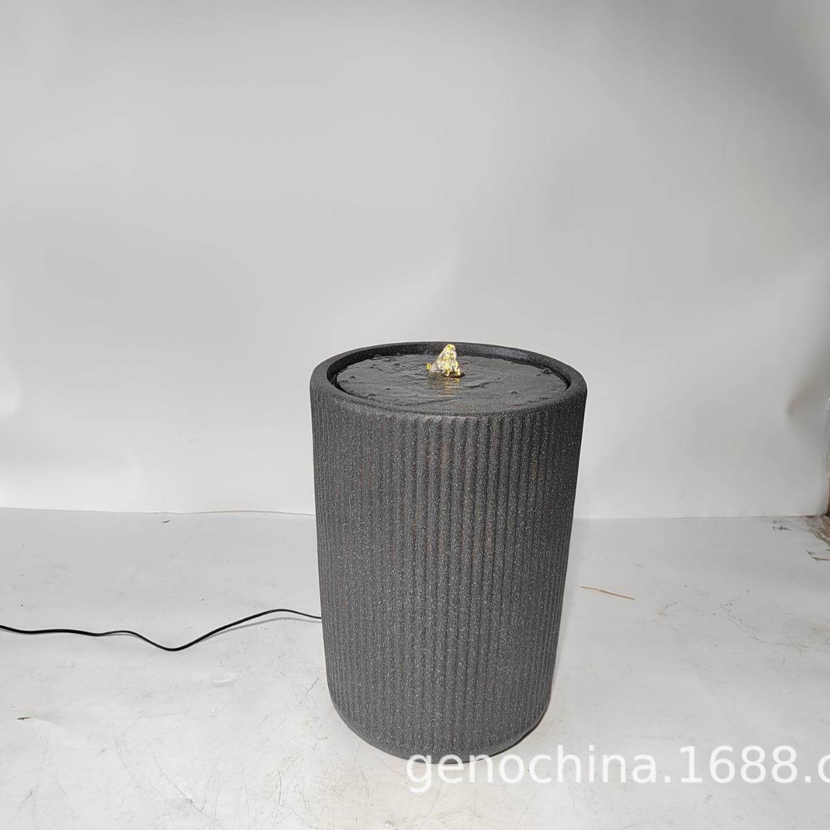 现代个性创意条纹喷泉家庭庭院流水工艺品流水摆件插电-5