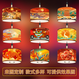创意国潮中式 饰吊灯 宫灯火锅店餐饮吊灯古风灯笼饭店包厢走廊装