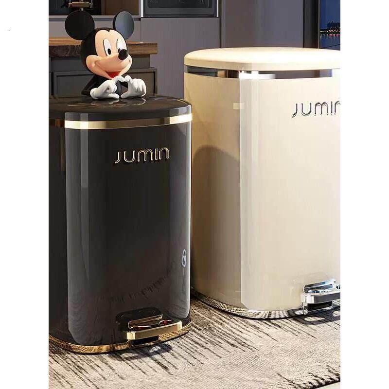垃圾桶家用客厅厕所卫生间高颜值大容量轻奢卧室带盖脚踩式卫生桶