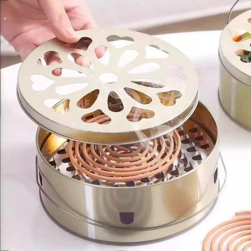 创意蚊香盒托 托盘架子家用檀香盒安全带盖可手提防火接灰盒蚊香,家居饰品,香薰炉,淘宝优惠券,粉丝福利购,淘宝优惠卷