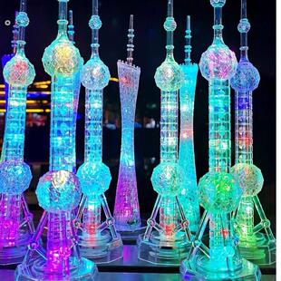 上海东方明珠模型东方明珠塔纪念品世界建筑模型摆件创意礼物亮灯