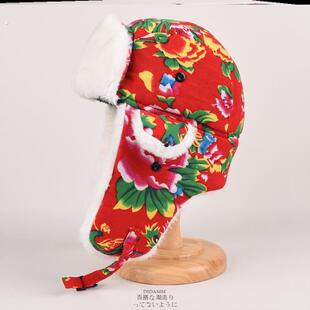 雷锋帽棉帽子护耳加绒冬季儿童街头女男火车头帽百搭保暖东北复古