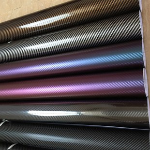 炭纤维黑色防水膜 划痕遮挡车身汽车贴纸 轿车改色贴膜反光镜装 饰
