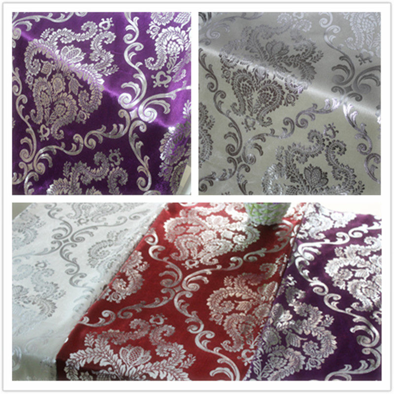 新款沙发布料促销绒布 高档金丝绒欧式大花面料 婚庆软包背景批布