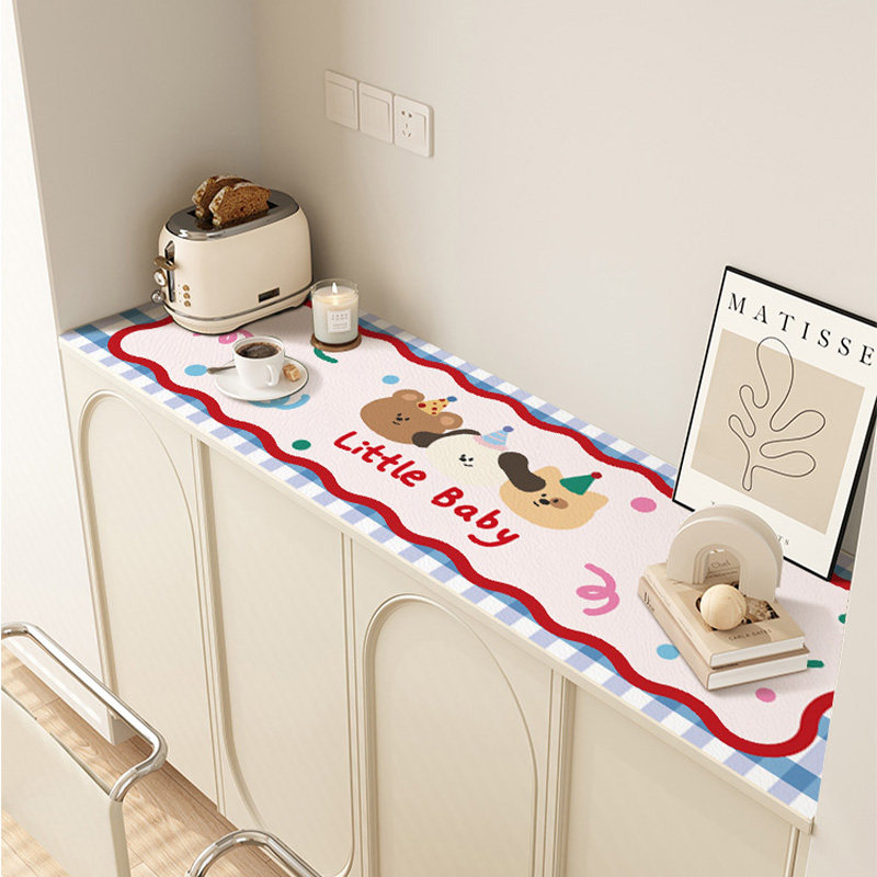 餐边柜桌垫免洗防水防油电视柜台面保护垫可剪裁长条入户玄关垫子,居家布艺,桌布,淘宝优惠券,粉丝福利购,淘宝优惠卷