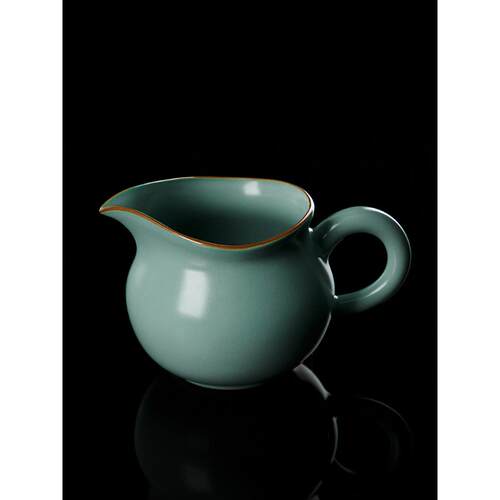 宋朴汝窑公道杯陶瓷分茶器家用公杯功夫茶具开片冰裂汝瓷茶海