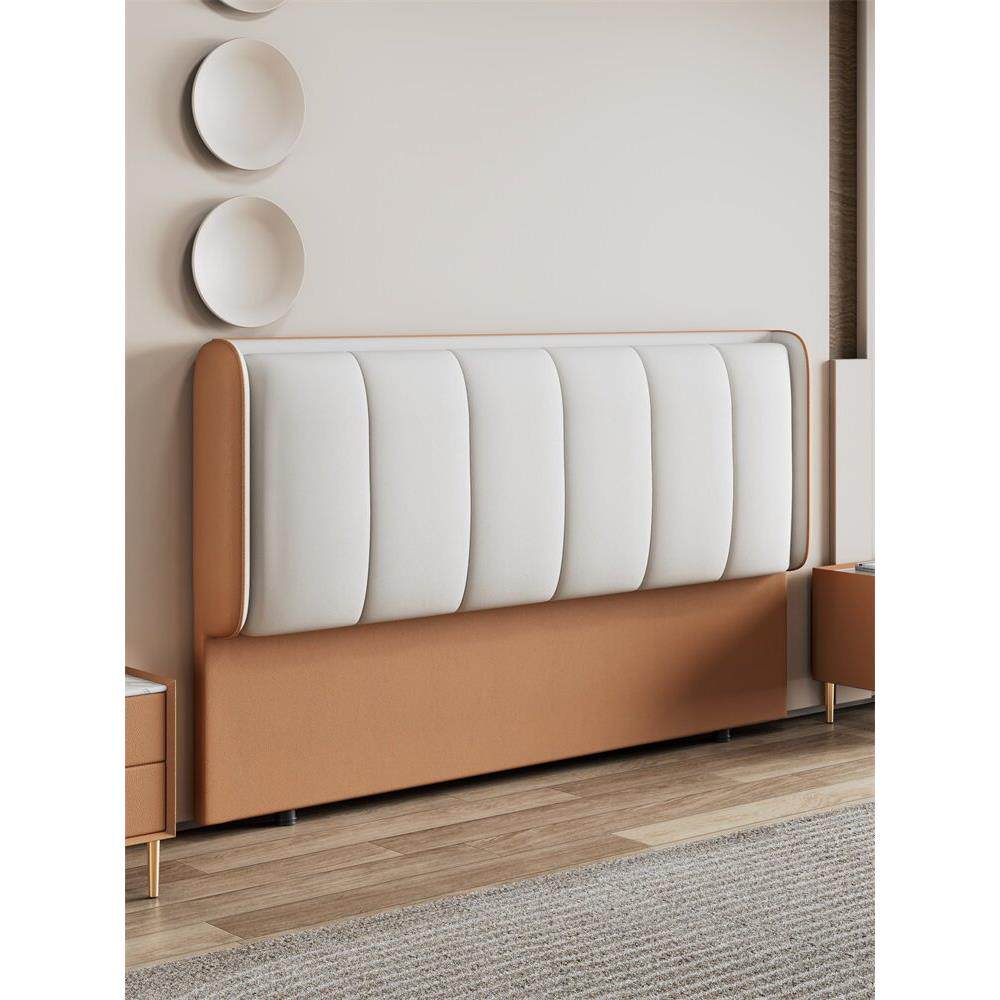 床头单买全软包科技布实木简约落地2025网红新款超薄靠背板可定制