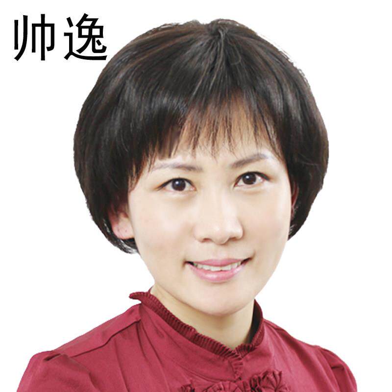 假发真发全真人发全头套女短发中老年女士妈妈发套自然真头发