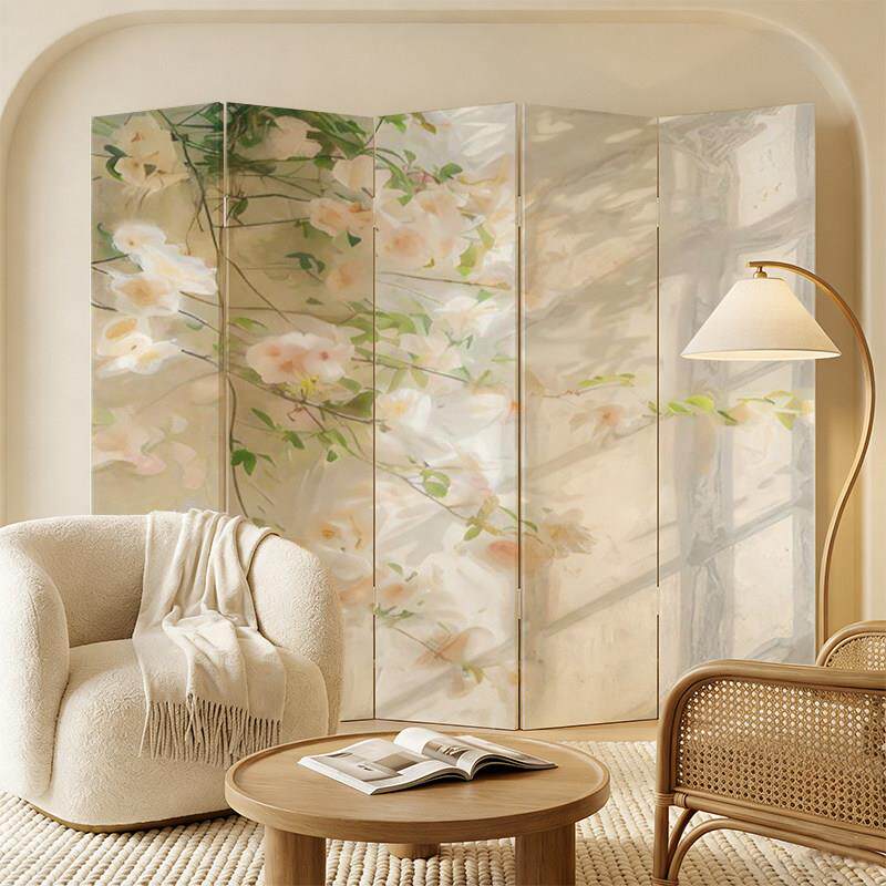 田园风家用折叠屏风玄关正对门遮挡卧室书房可移动分隔客厅装饰