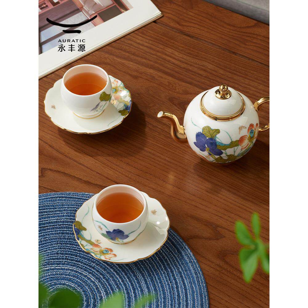 永丰源幸福和明六件套中国茶具陶瓷茶杯套装高端礼品