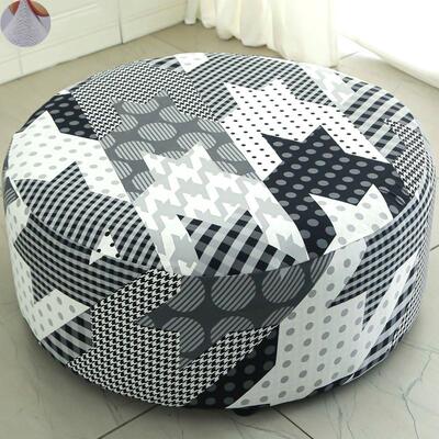 2025圆形沙发脚踏套罩千鸟格换鞋凳试穿榻榻米蒲团坐墩独个单人座