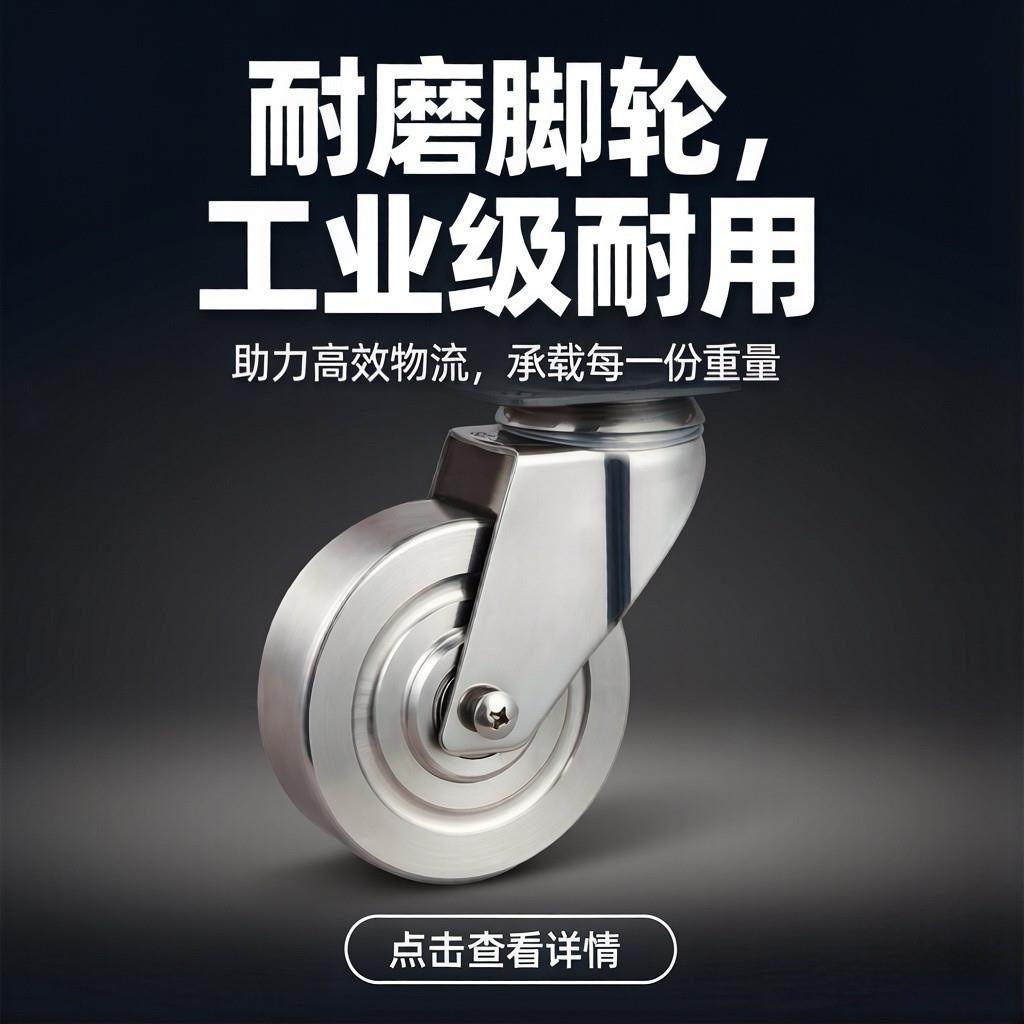 3寸4寸5寸全不锈钢万向轮轮耐高温耐磨轮子防腐防锈轮 配件万向轮
