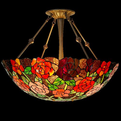 【玫瑰反吊灯】16/18/24寸帝凡尼客厅婚房喜庆浪漫卧室装饰大吊灯