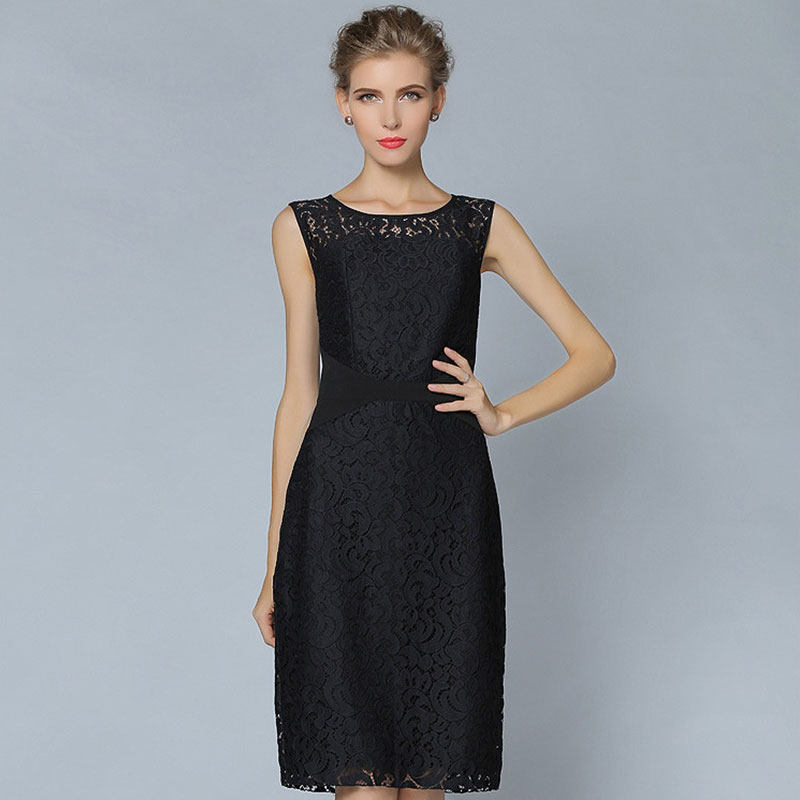 夏季大码女装七分袖蕾丝收腰连衣裙子2021新款春红色无袖背心长款