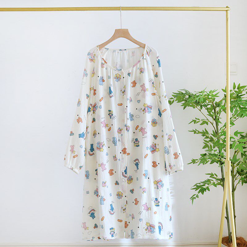 月子服待产裙纯棉产后宽松产房医院待产孕期专用坐月子哺乳睡裙