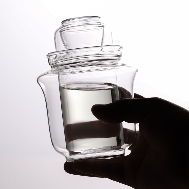 日式创意玻璃温酒壶耐热黄酒烫酒壶清酒冰酒壶冷却器水晶小分酒器