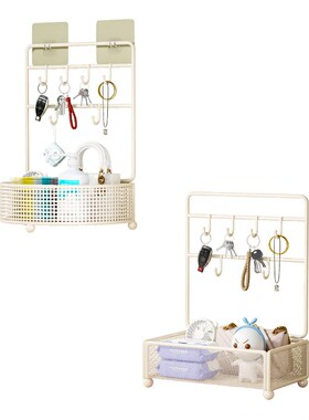 玄关钥匙收纳装饰盒摆件入户门口鞋柜上置物架桌面挂墙整理的神器