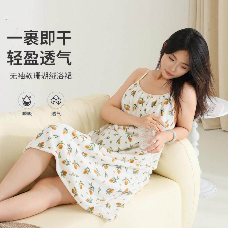 浴袍女吸水速干可穿浴巾加厚浴裙睡袍式浴衣2025新款四季通用