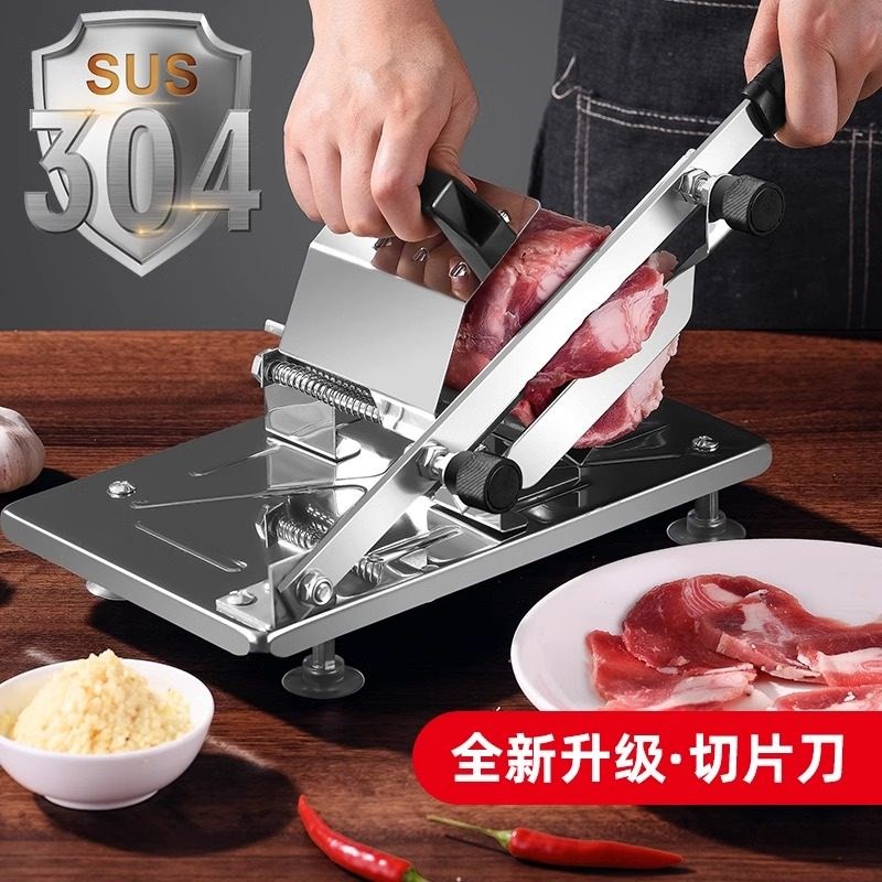 羊肉卷切片机家用手动切年糕刀冻肥牛羊肉卷切肉片机商用刨肉