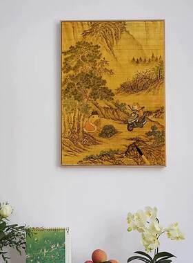 李青仪的画搞笑二创恶搞名画独钓寒江雪八骏图国画趣味装饰挂画