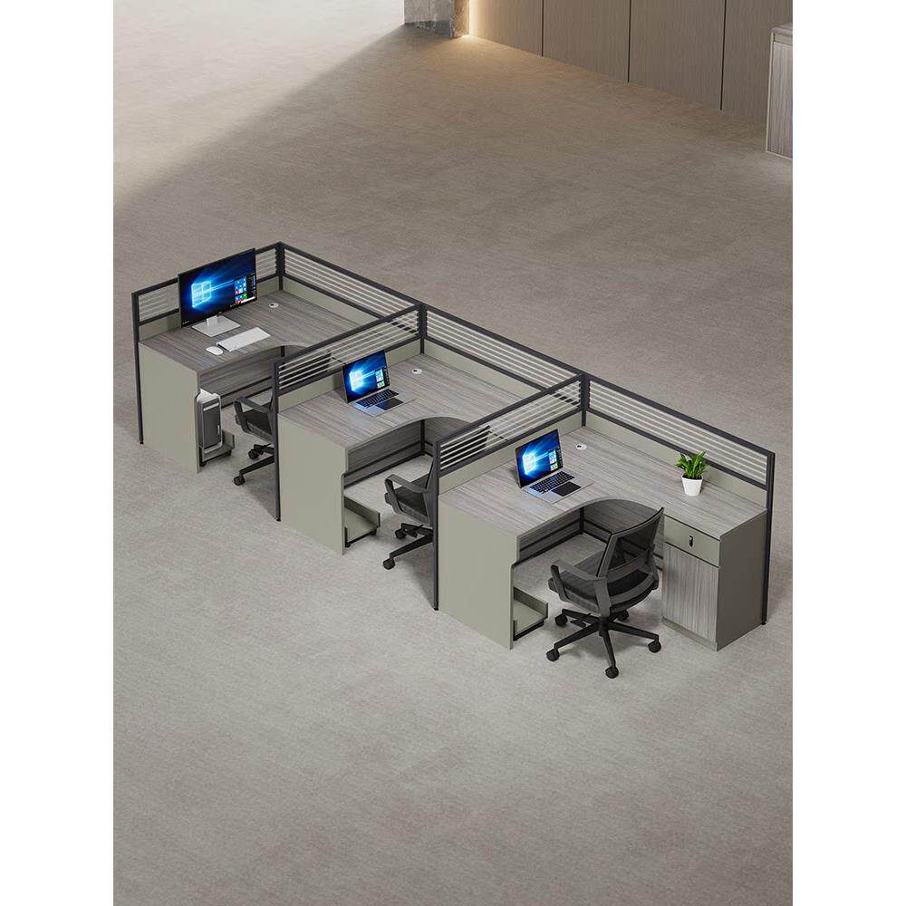 L型屏风办公室桌椅组合财务员工位4人公司职员卡位6人f型转角职工