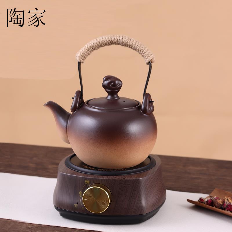 粗陶壶泡茶专用壶煮茶炉家用陶瓷养生功夫烧水壶电陶炉煮茶器套装