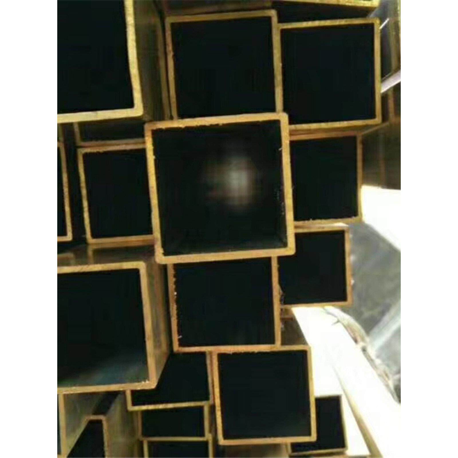 H65无铅黄铜管光亮黄铜管 毛细方管/扁管19mm*19*1mm-35mm*35*2mm