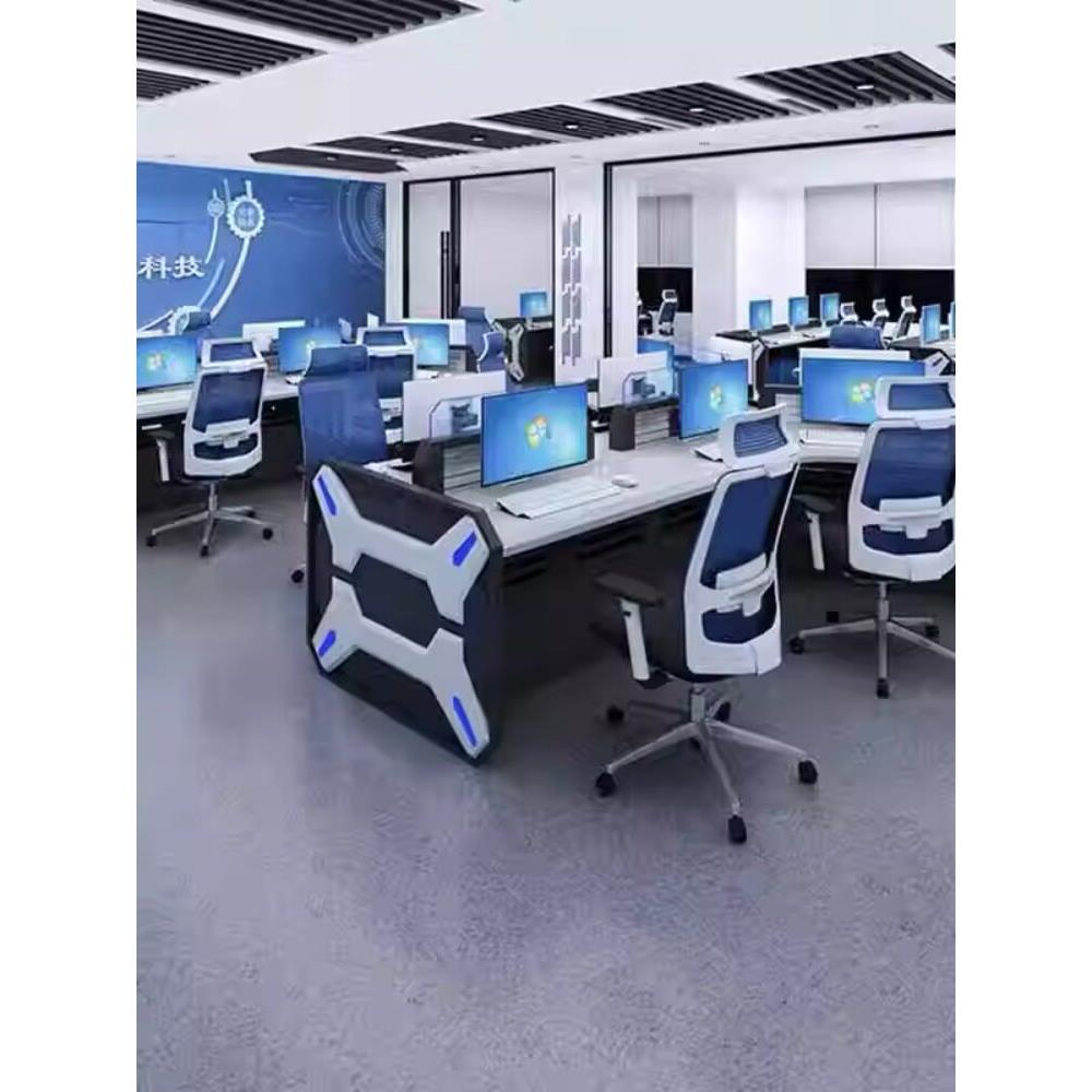 指挥中心操作台弧形烤漆监控室监控台工作调度台公安消防指挥台