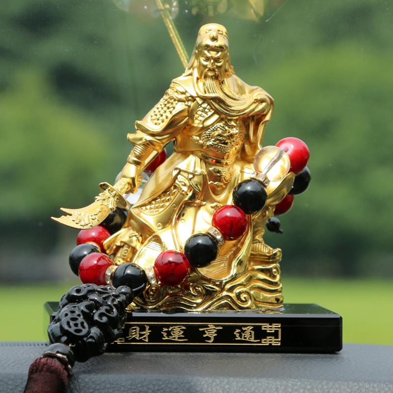 关公汽车摆件车载高档装饰用品武财神香薰男士车内车上中控台装饰