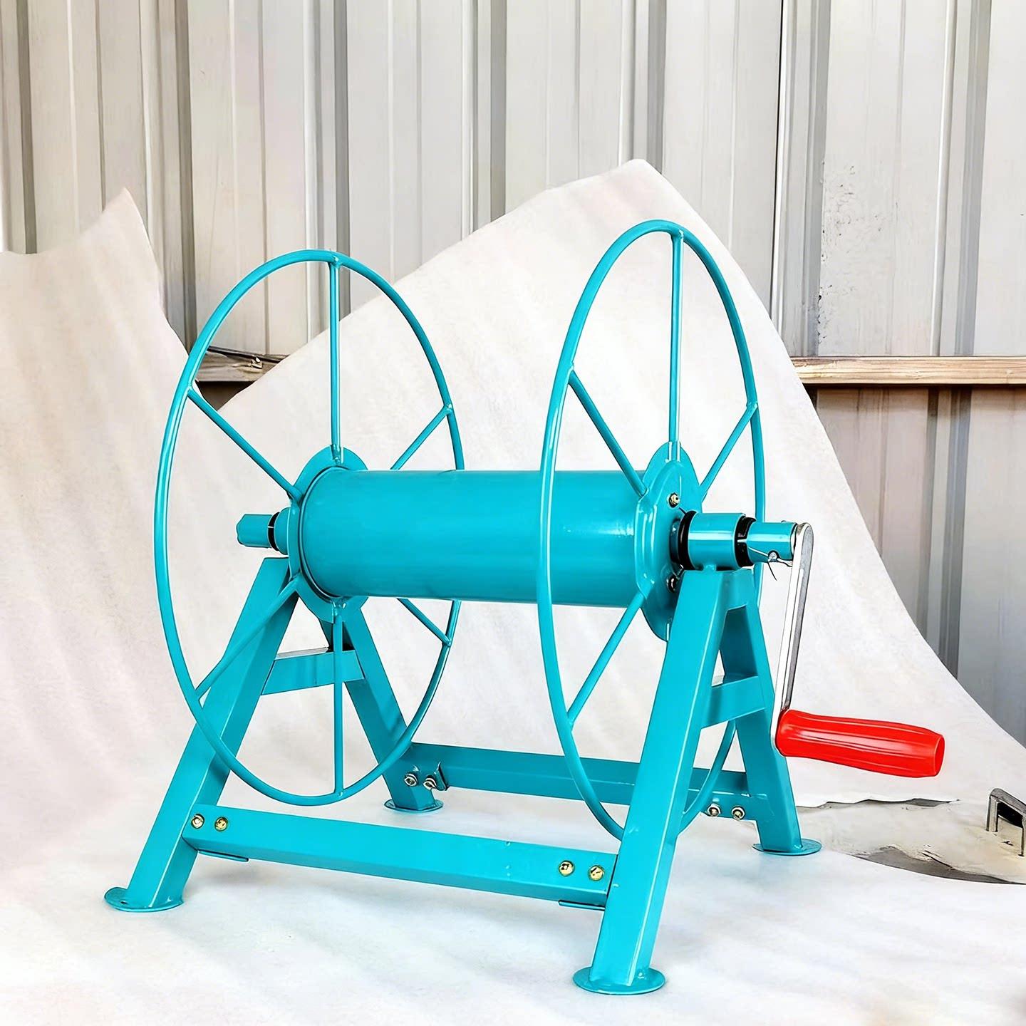 小型手摇电力施工放线器收线牵引绳电缆收线架放线架绕线放线盘新