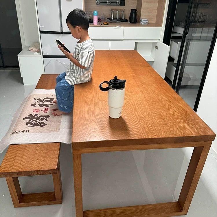 北欧实木餐桌椅组合现代简约家居Mobien餐桌椅原木风格书桌工作台