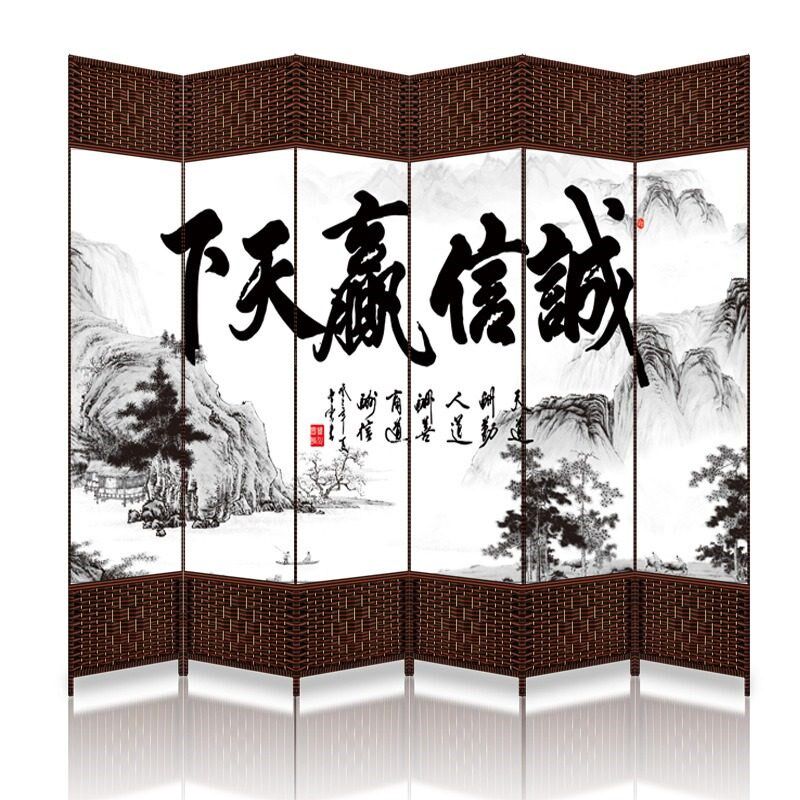 屏风隔断墙客厅布艺简易屏障折叠卧室移动现代简约折屏帘遮挡家用