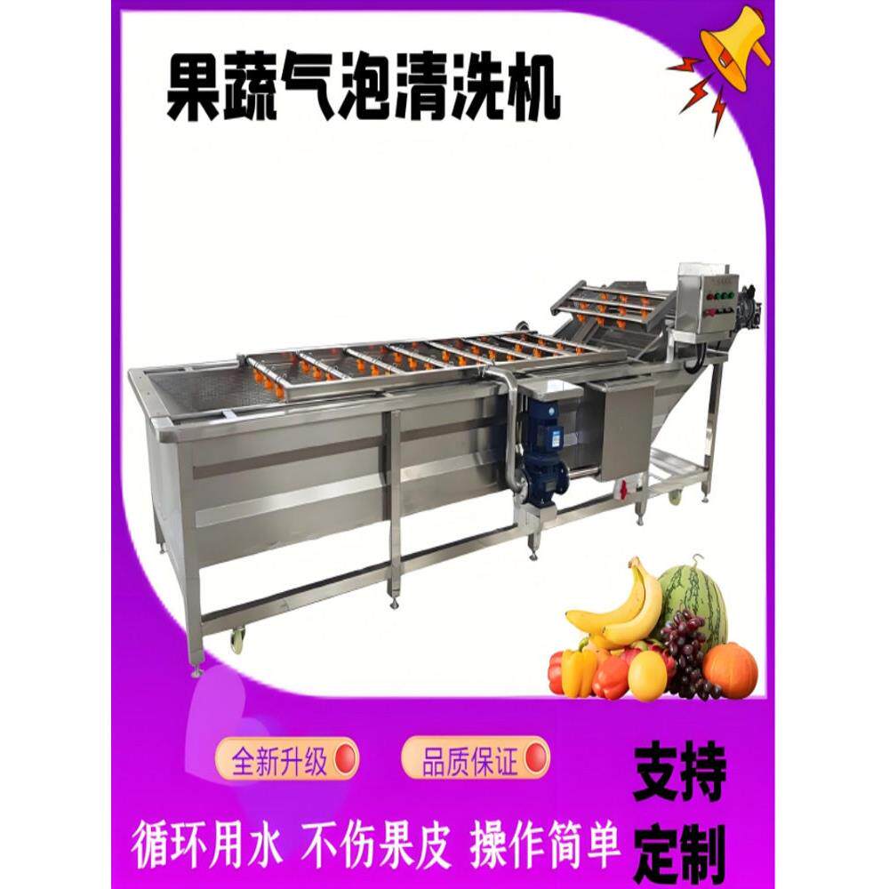 ·泡沫清洗机商用多功能全自动小龙虾蔬菜玉米净化器加工流水线设