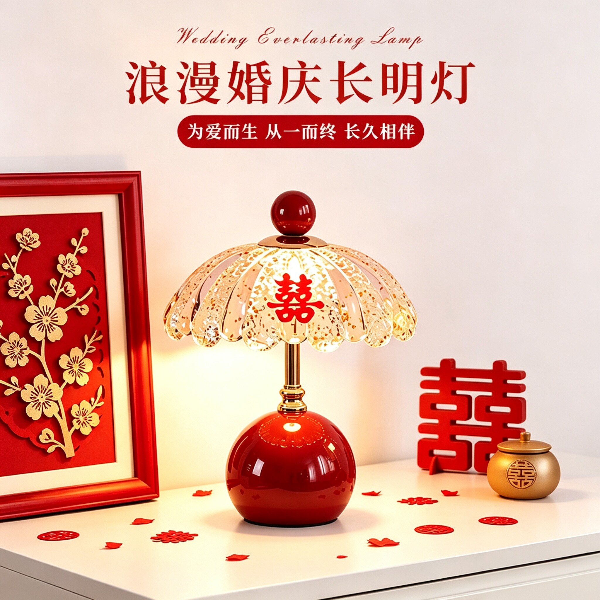 2026结婚台灯婚房床头灯陪嫁装饰台灯