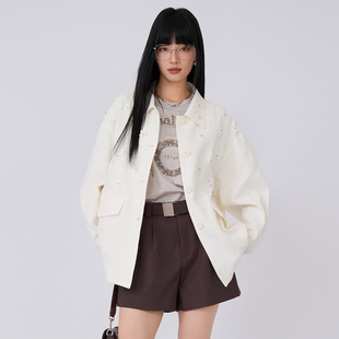 MalyKaly外套女2026春季新品时尚简约休闲气质长袖短外套