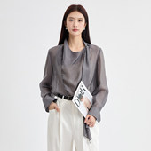 设计师轻奢女装 上衣 衬衫 2026春季 通勤飘带显瘦气质长袖