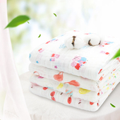 婴儿浴巾家用纯棉吸水纱布超柔毛巾新生儿童盖毯宝宝洗澡巾空调被