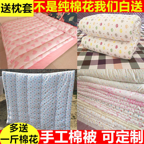 棉花夏凉被空调被纯棉双人薄款春秋被子2斤3斤单人全棉被棉絮被芯