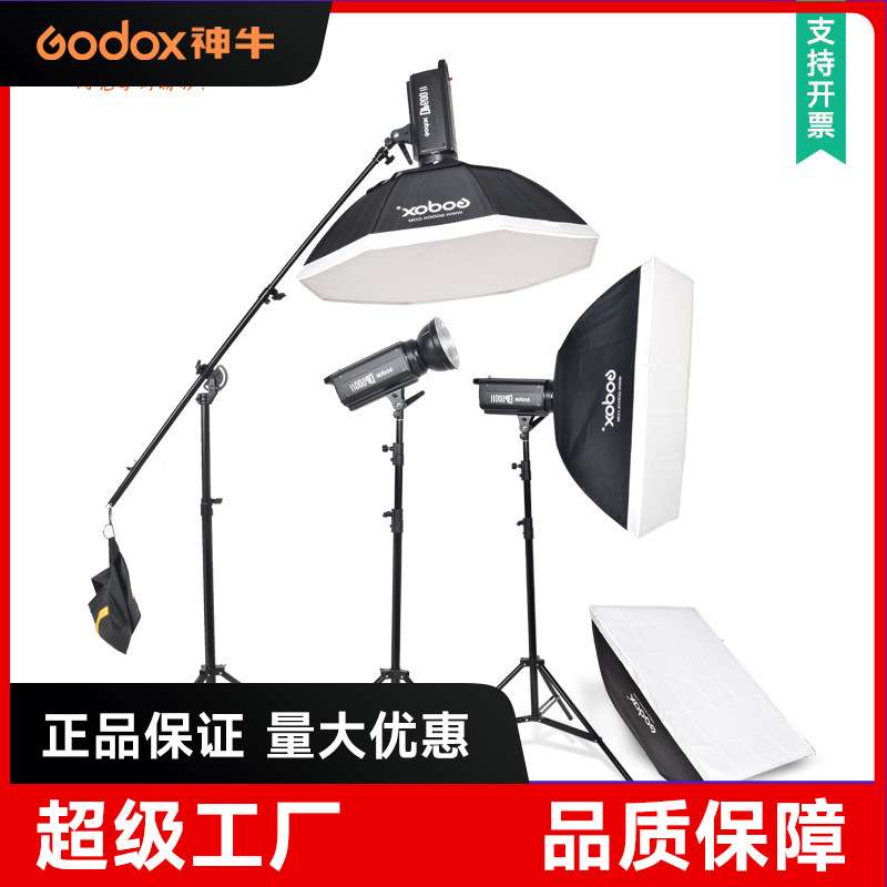 神牛 DP600II二代三灯套装600w 室内闪光灯补光灯摄影棚摄影器材