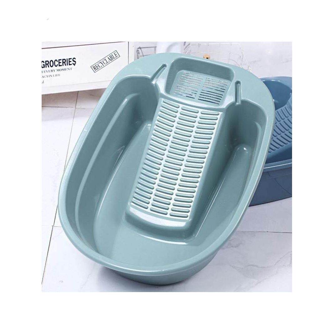 洗衣搓衣一体盆大号加厚塑料搓衣盆一体式搓衣盆带搓衣板家用