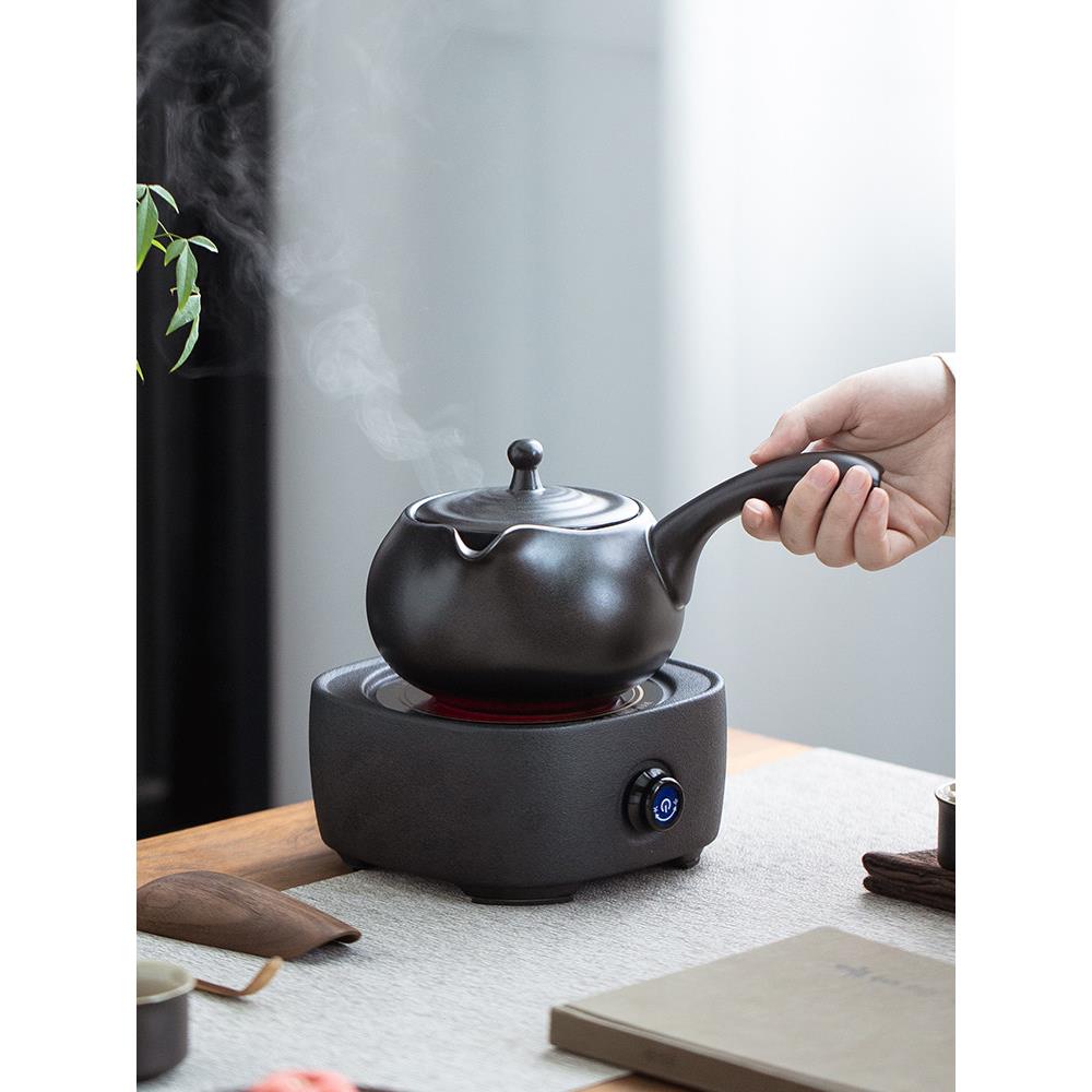 电陶炉煮茶器小型家用陶瓷煮茶壶办公室煮茶炉干烧防烫侧把泡茶壶