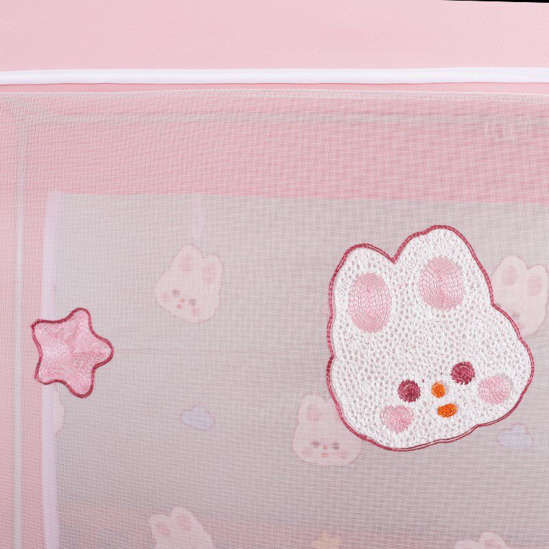 新款儿童床蚊帐防摔加固婴儿童防掉床蒙古包全包底遮光可定制房子