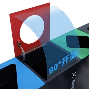 绿恩室内分类直投垃圾桶酒店办公楼大堂电梯口公共场合无盖果皮箱